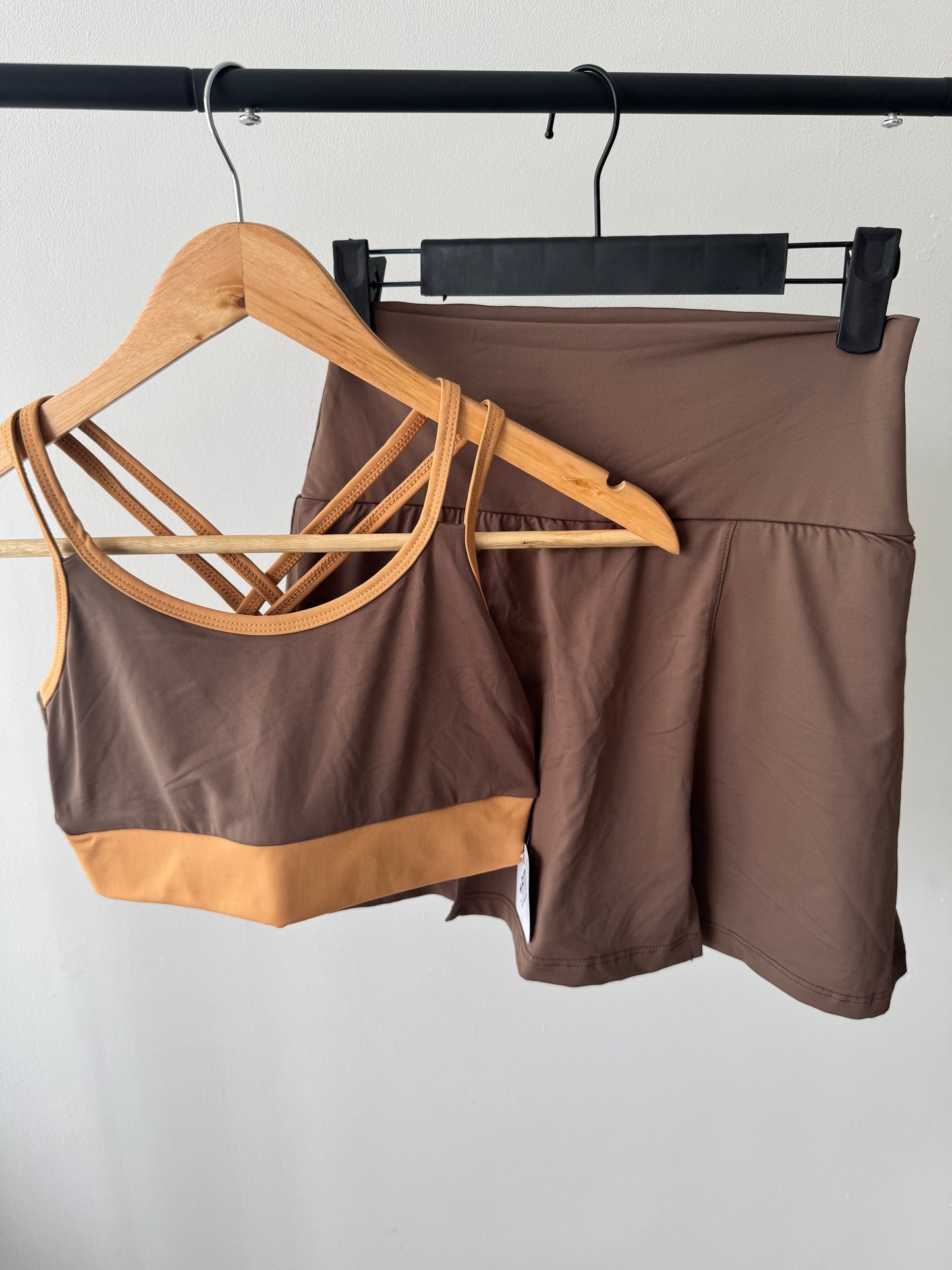 Two tone set short and skirt +top