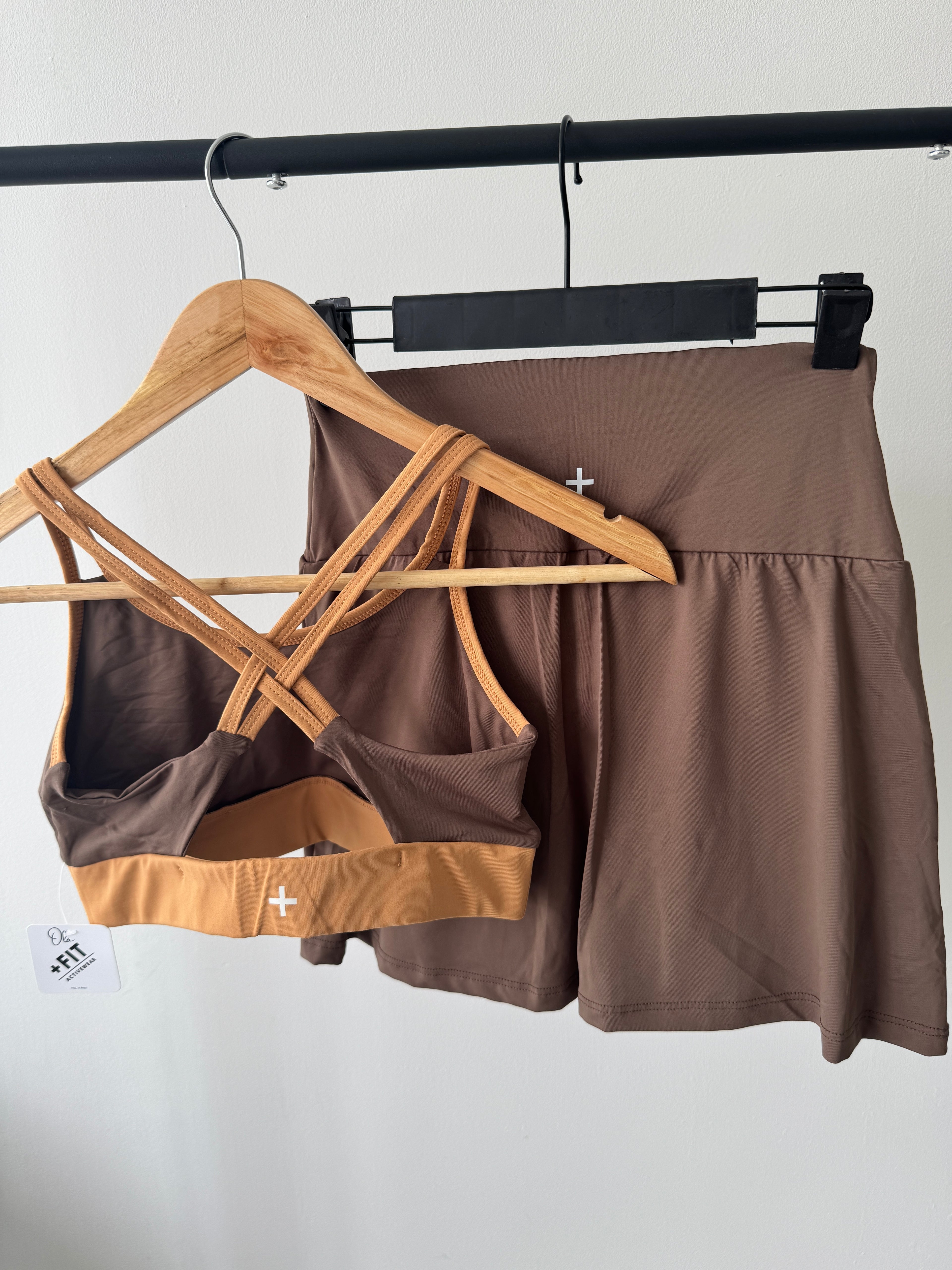Two tone set short and skirt +top