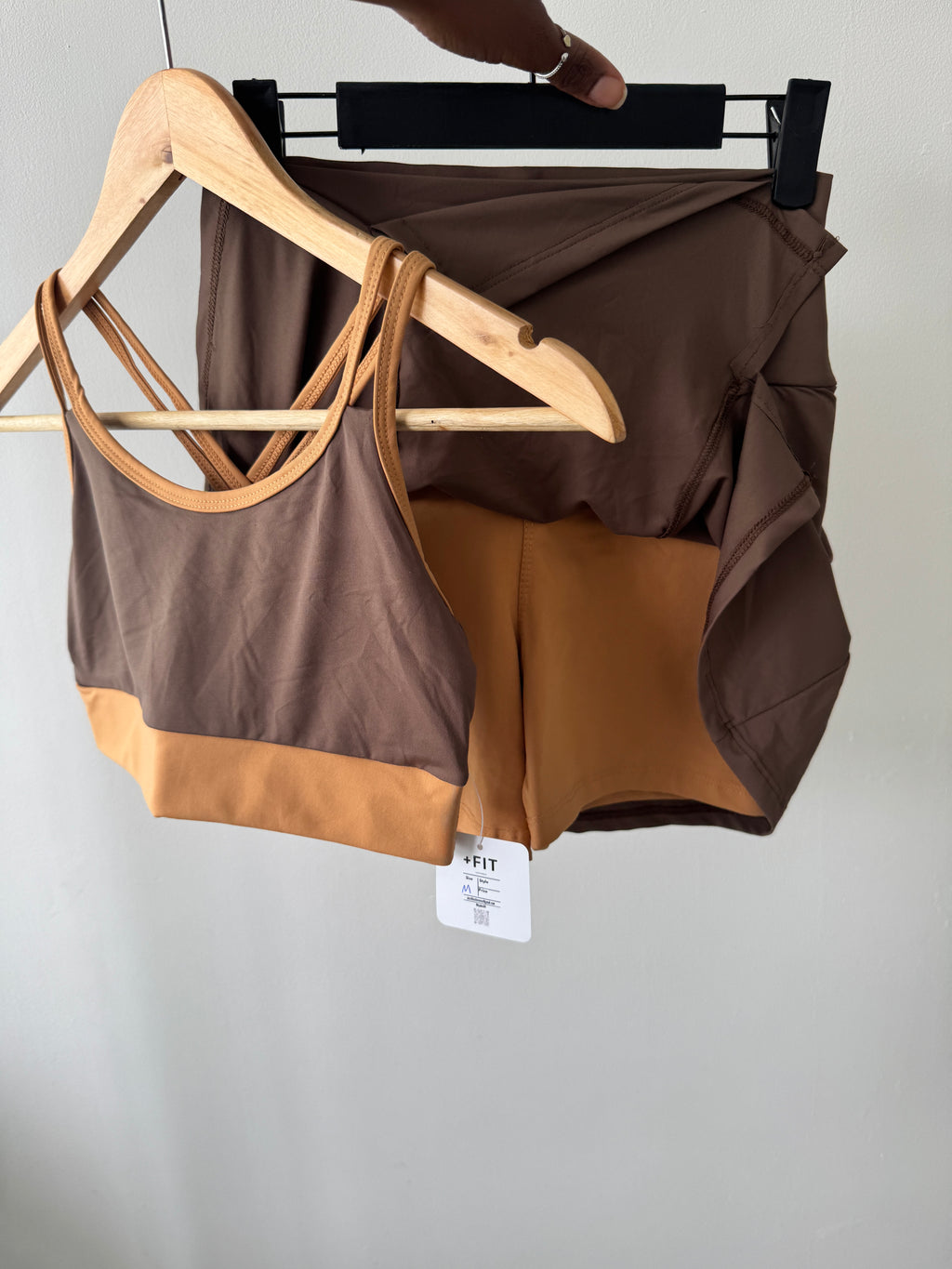 Two tone set short and skirt +top